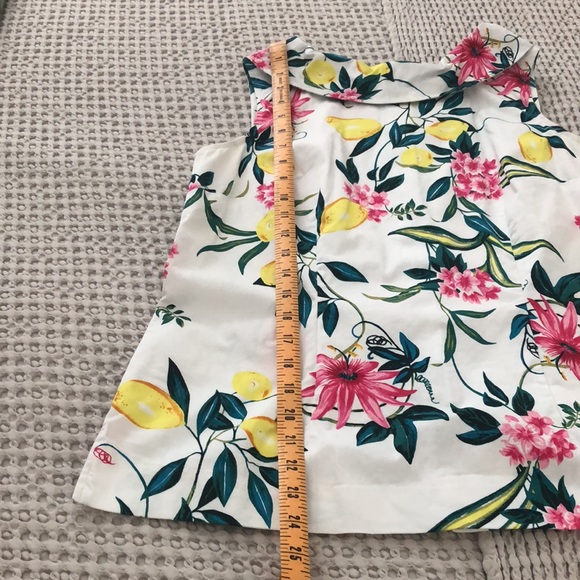 Talbots RSVP Sz 8 white top with Hibiscus 🌺 and lemons 🍋 perfect condition 🌞 - Picture 6 of 9